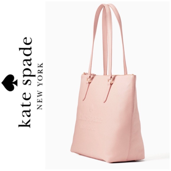 NWT Kate Spade genuine pebble leather logo tote - Picture 4 of 7